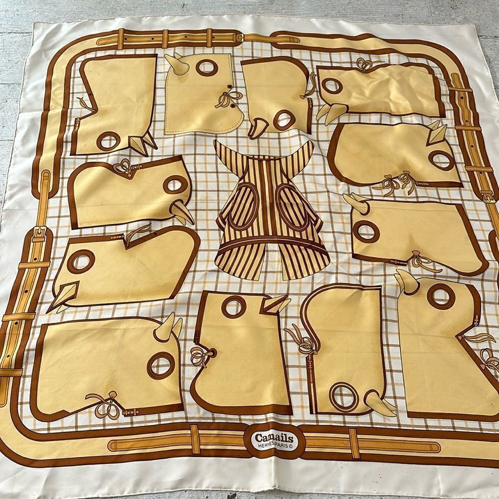Vintage Hermes Camails Silk Scarf